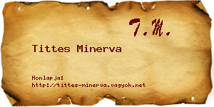 Tittes Minerva névjegykártya